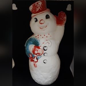 Vintage Snowman Blow Mold.